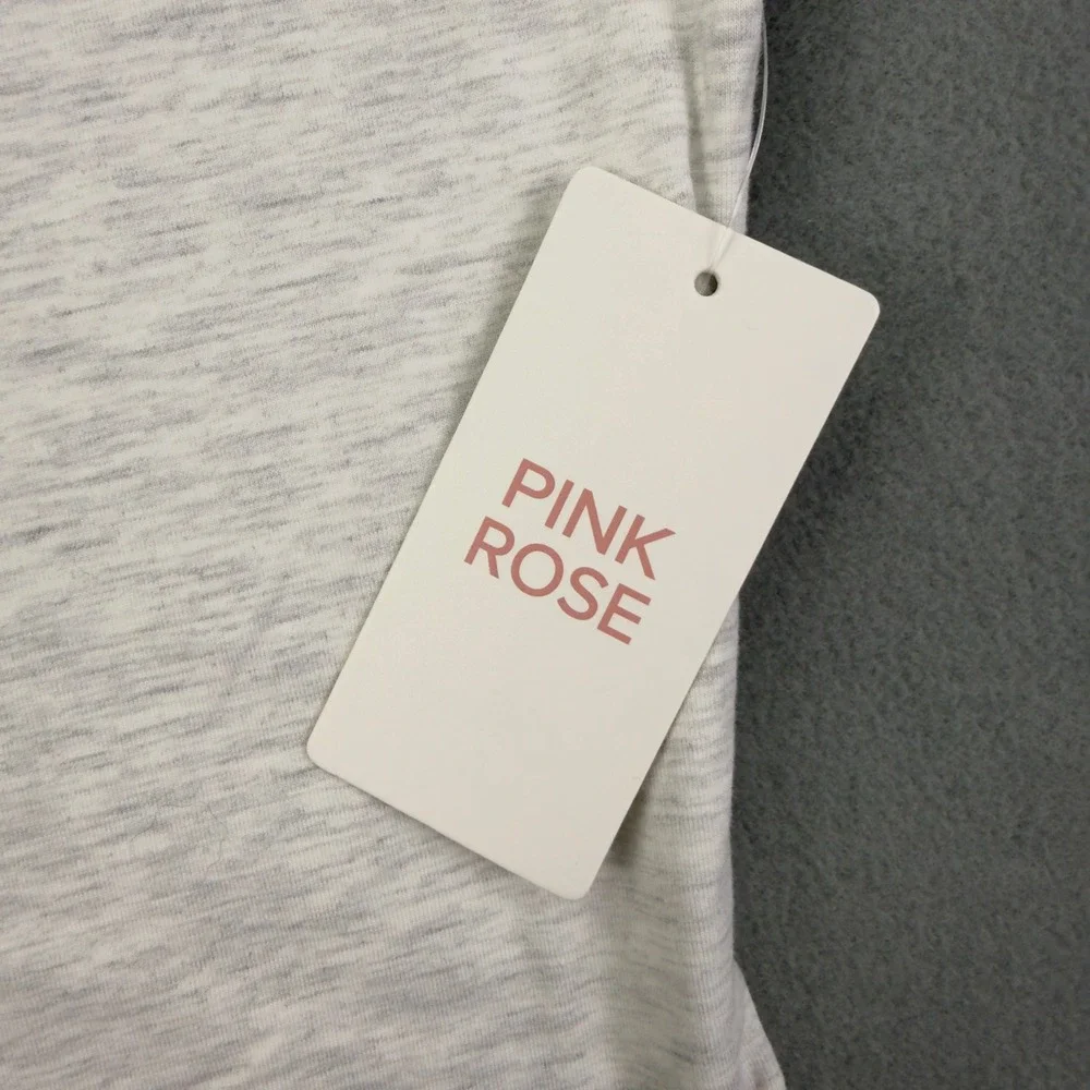 Pink Rose Short Sleeve T-Shirt Size M Heather Gray Kids
